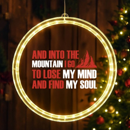 Mountains Alps Hiking Nature LED Christmas Window Lights