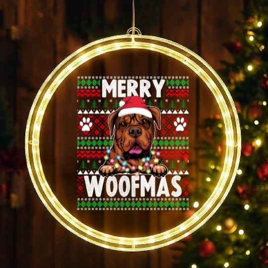 Bordeaux Great Dane Christmas Lights Dog Lovers Xm LED Christmas Window Lights