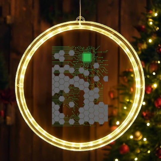 Computer Science Circuit Board LED Christmas Window Lights