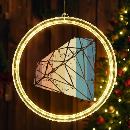 Vintage Diamond Gemstone Jewelry Jeweler Coral LED Christmas Window Lights