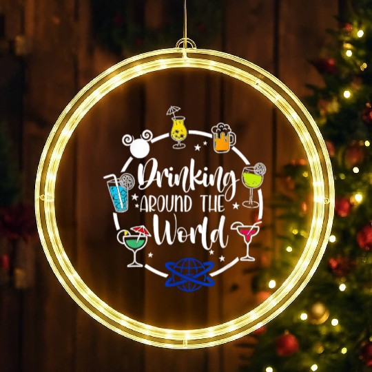 Drinking Around The World LED Christmas Window Lights