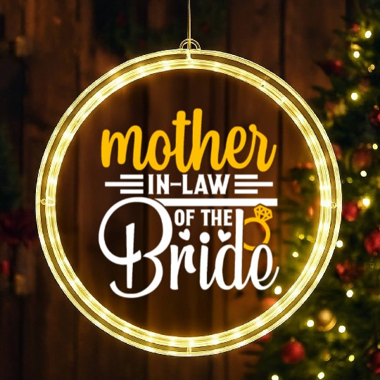 Mother in Law Of The Bride Wedding Party Matching LED Christmas Window Lights