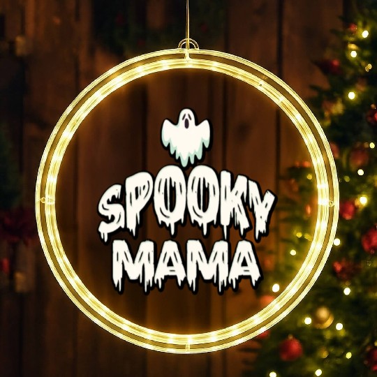 Spooky Mama Halloween Ghost Mom LED Christmas Window Lights