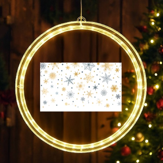 Elegant Snowflakes White Gold Silver LED Christmas Window Lights