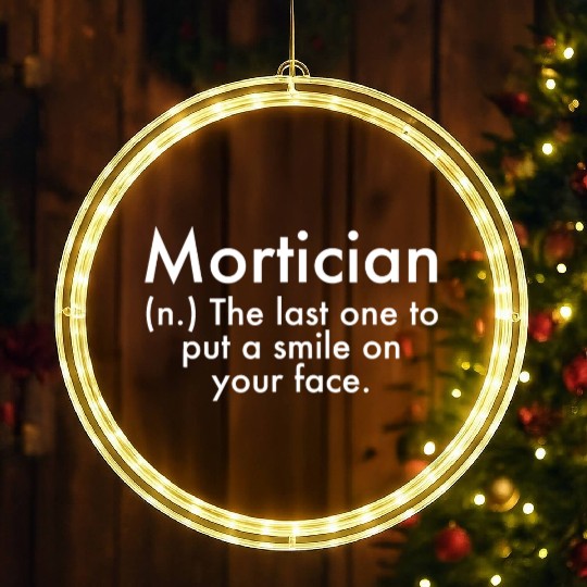 Mortician Definition Mortuary Science Student Mort LED Christmas Window Lights