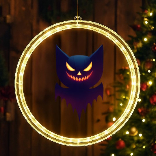 Bat Pumpkin Halloween LED Christmas Window Lights