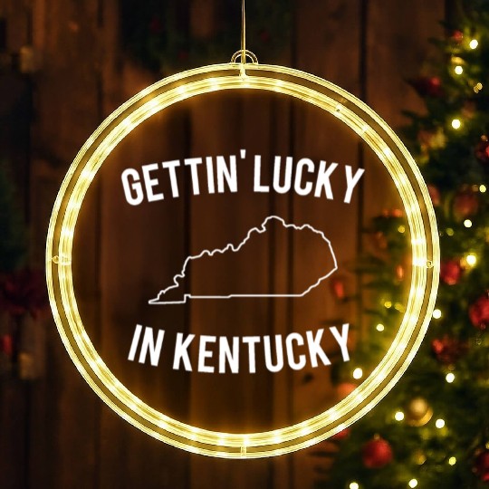 Getting Lucky In Kentucky LED Christmas Window Lights