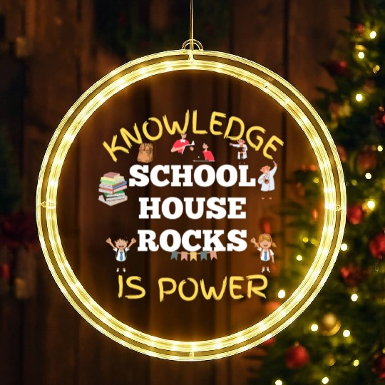 Knowledge Schoolhouse Rock is Power LED Christmas Window Lights