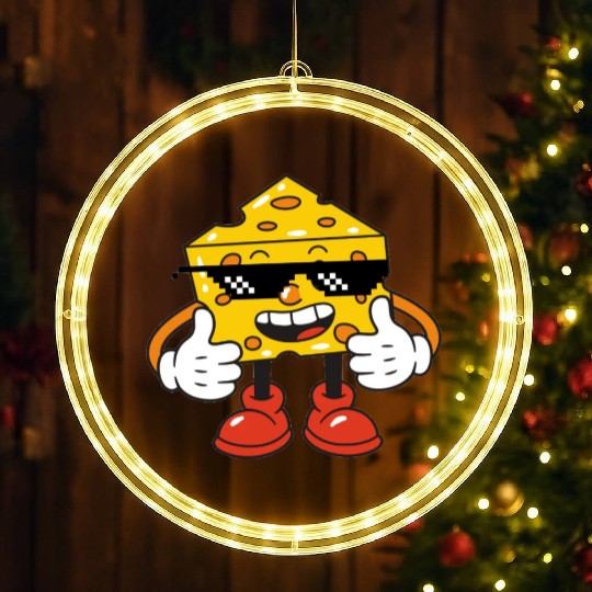thug life cheese LED Christmas Window Lights