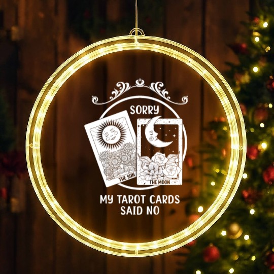 Moon Sun Tarot Card Said No Halloween LED Christmas Window Lights