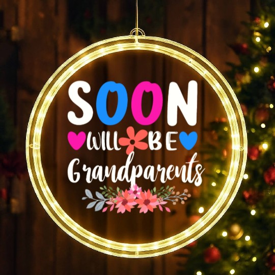 We Will Soon Become Grandparents, Be Grandparents LED Christmas Window Lights