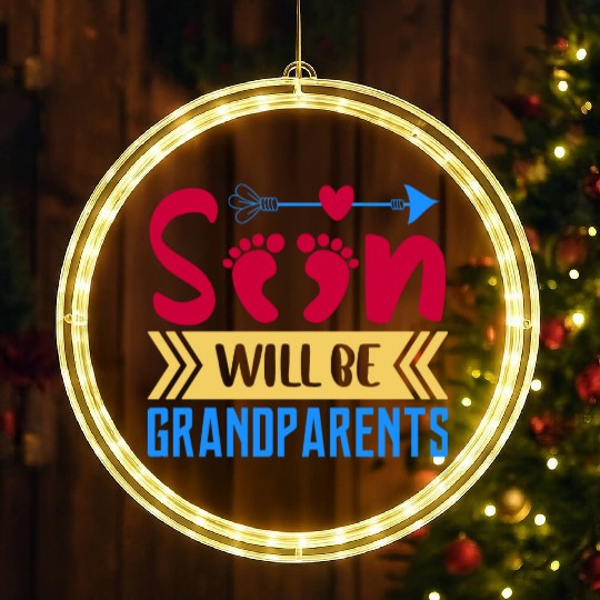We Will Soon Become Grandparents, Be Grandparents LED Christmas Window Lights