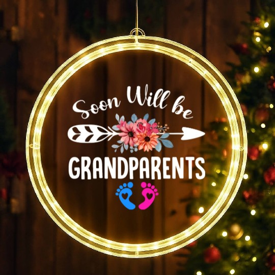 We Will Soon Become Grandparents, Be Grandparents LED Christmas Window Lights