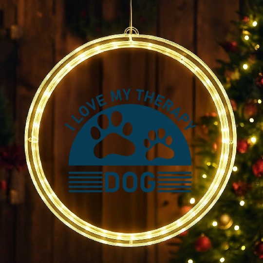 I love my Therapy Dog LED Christmas Window Lights