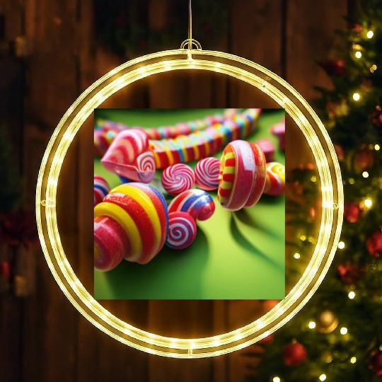 A glimpse into candy land version 1 LED Christmas Window Lights