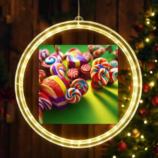 A glimpse into candy land version 2 LED Christmas Window Lights