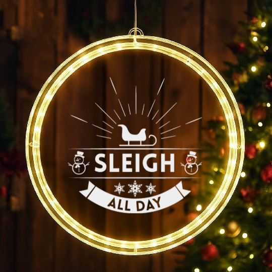 Sleigh all day Winter Christmas Holiday LED Christmas Window Lights