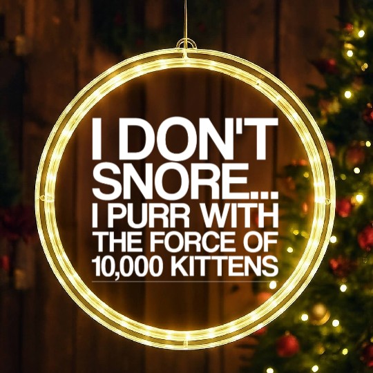 I Purr With The Force Of 10,000 Kittens 4 LED Christmas Window Lights