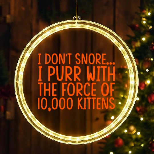 I Purr With The Force Of 10,000 Kittens 2 LED Christmas Window Lights