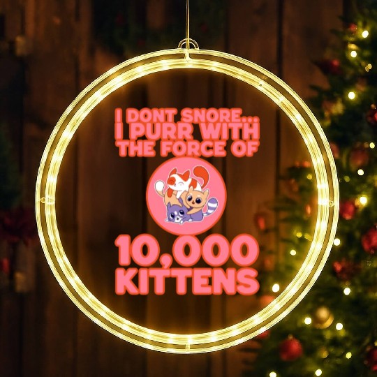 I Purr With The Force Of 10,000 Kittens 3 LED Christmas Window Lights