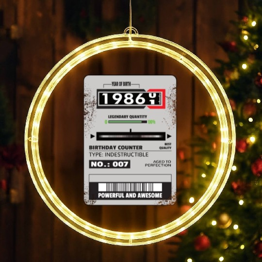 electricity meter birthday 1986 electrician gift LED Christmas Window Lights