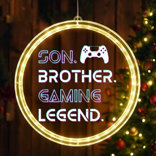 Son Brother Gaming Legend Boy Gamer Gift LED Christmas Window Lights