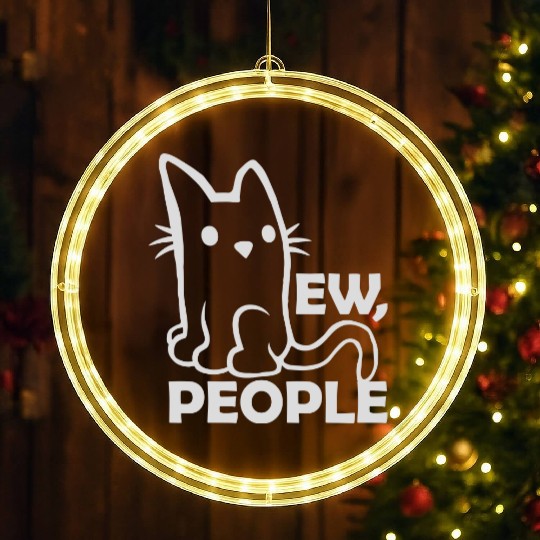 pet cats ew people LED Christmas Window Lights