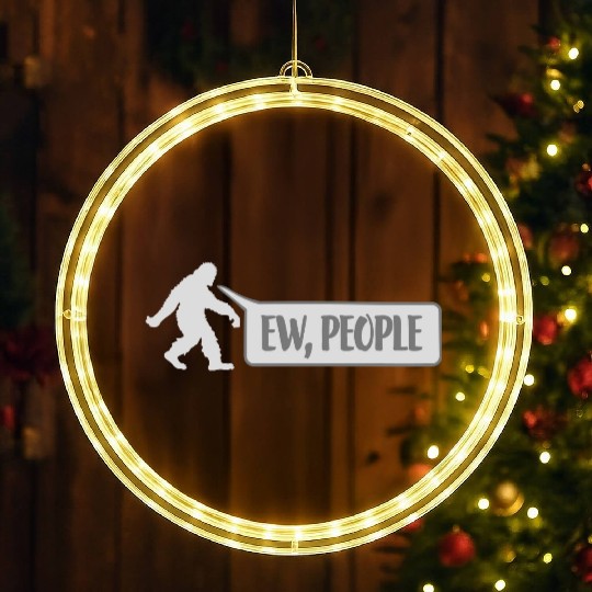 Yeti quote ew people LED Christmas Window Lights