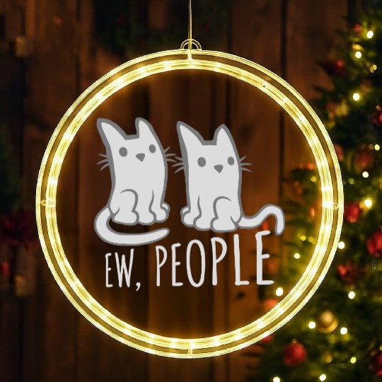 comic cats ew people LED Christmas Window Lights