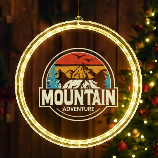 Mountain adventure LED Christmas Window Lights