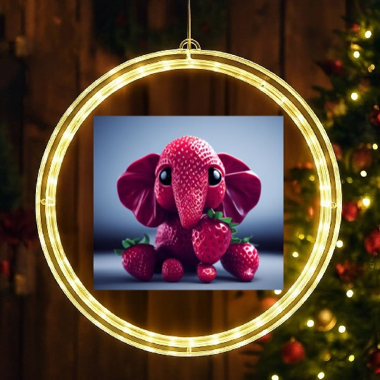 Strawberry Elephant LED Christmas Window Lights