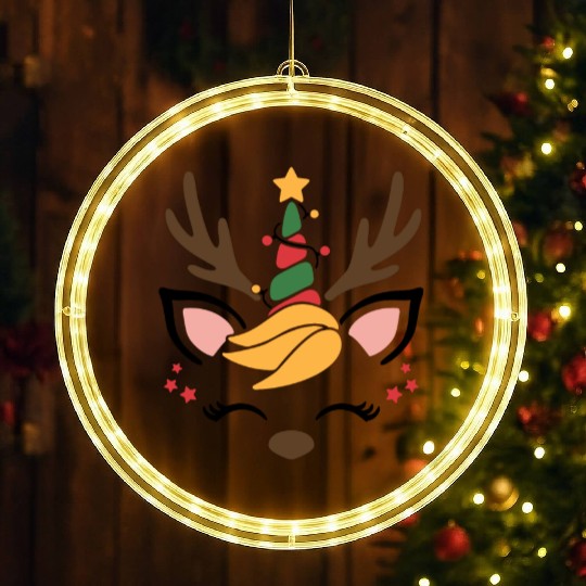 cute Christmas reindeer LED Christmas Window Lights