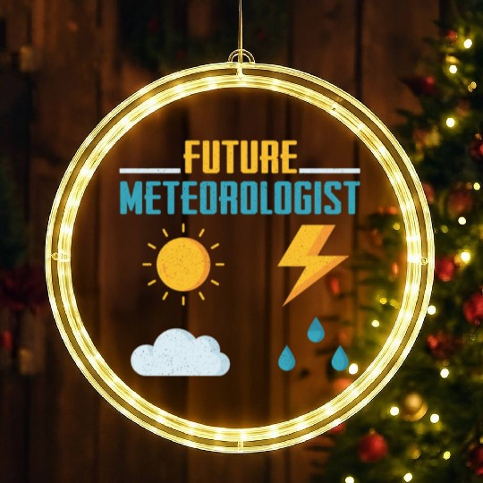Future Meteorologist Meteorology Storm Weatherman LED Christmas Window Lights