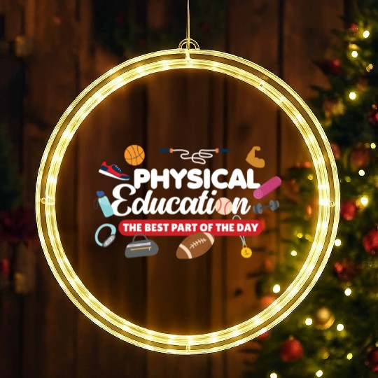Physical Teacher Phys Ed Physical Education LED Christmas Window Lights