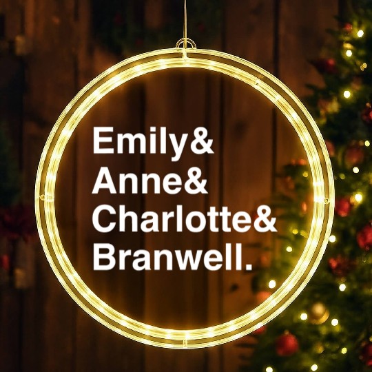 Funny Emily Bronte Charlotte Bronte Bronte Sibling LED Christmas Window Lights
