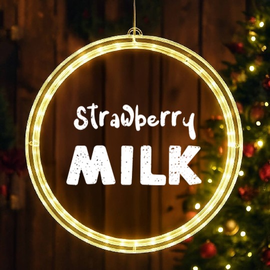 Strawberry Milk - Cow LED Christmas Window Lights