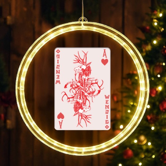 Folk Creature Wendigo Card Halloween Cryptid LED Christmas Window Lights