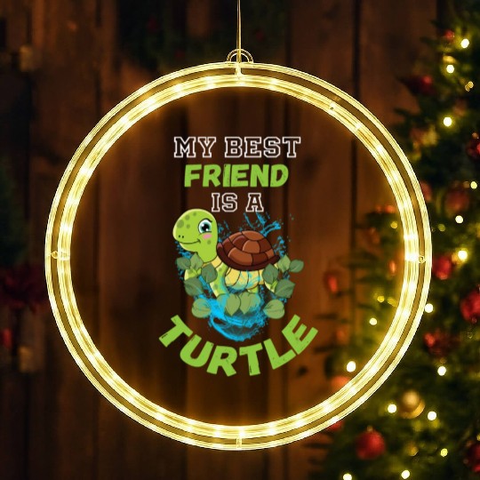 My best Friend is a Turtle LED Christmas Window Lights
