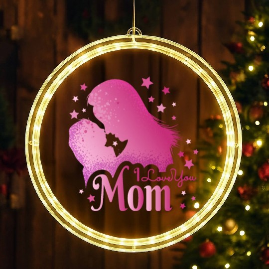 I Love you MOM ! LED Christmas Window Lights