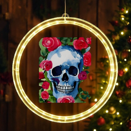 Skull and Roses - Garden Of Roses LED Christmas Window Lights