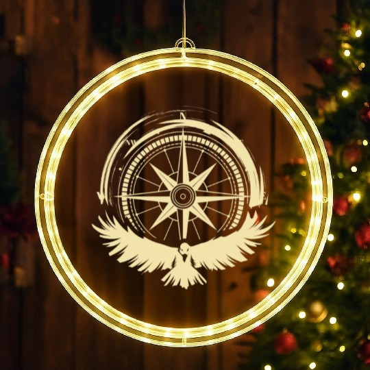 Bird and Compass Camper Gift LED Christmas Window Lights