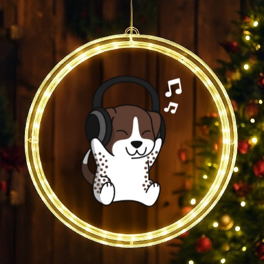 Music Lover German Shorthaired Pointer LED Christmas Window Lights