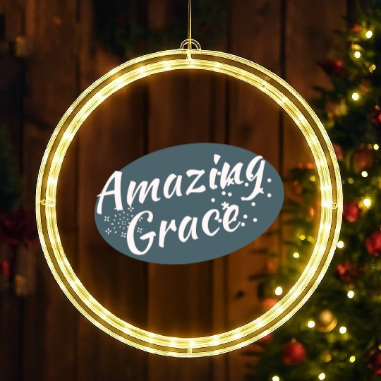 Amazing Grace Christian design LED Christmas Window Lights