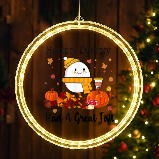 Humpty Dumpty Had A Great Fall Thanksgiving Autumn LED Christmas Window Lights
