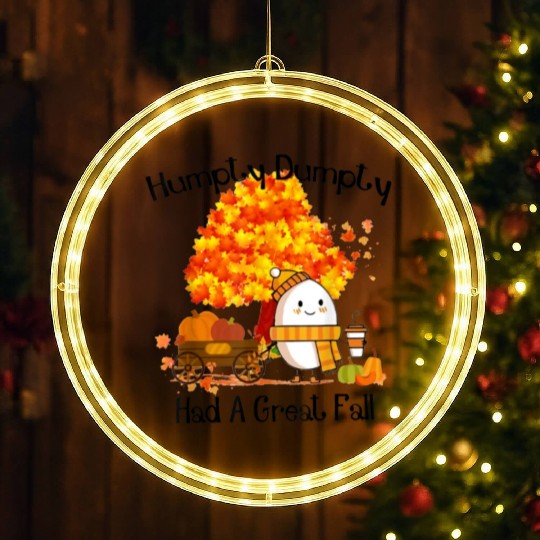Humpty Dumpty Had A Great Fall Thanksgiving Autumn LED Christmas Window Lights