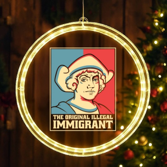 Columbus Day 1492 LED Christmas Window Lights