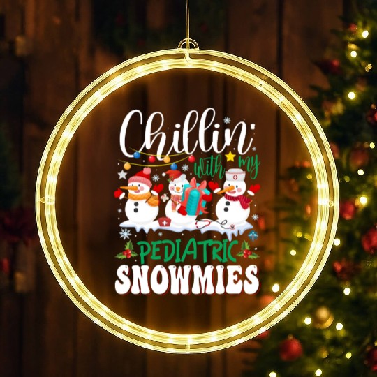 Chillin With My Pediatric Snowmies Christmas Light LED Christmas Window Lights