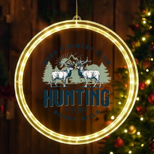 Deer country club LED Christmas Window Lights