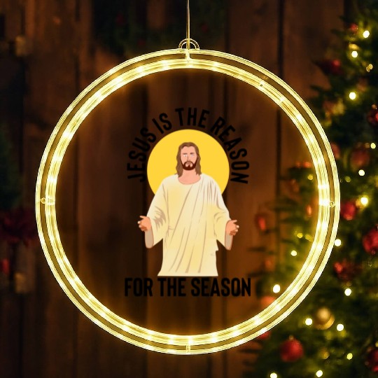 Jesus is the reason for the season LED Christmas Window Lights