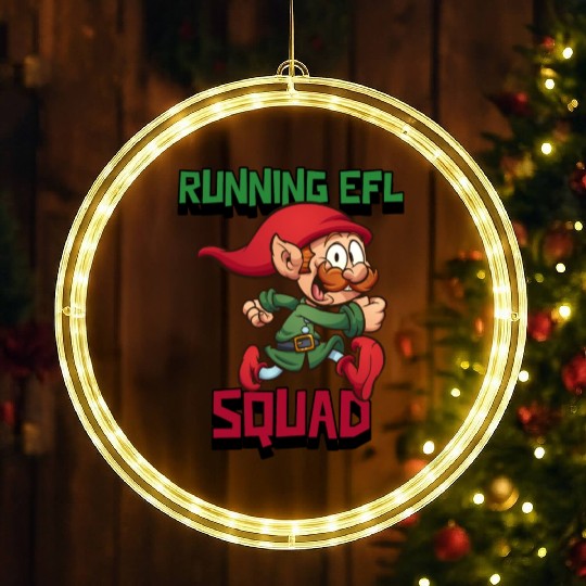 Christmas Modern Funny Character running efl LED Christmas Window Lights